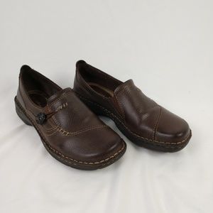 Thom McAn Women's Sherrill Brown Leather Slip On